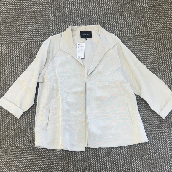 Lafayette 148 New York Jackets & Blazers - NWT Lafayette 148 New York Raffia Iridescent Open Front Jacket, size XL